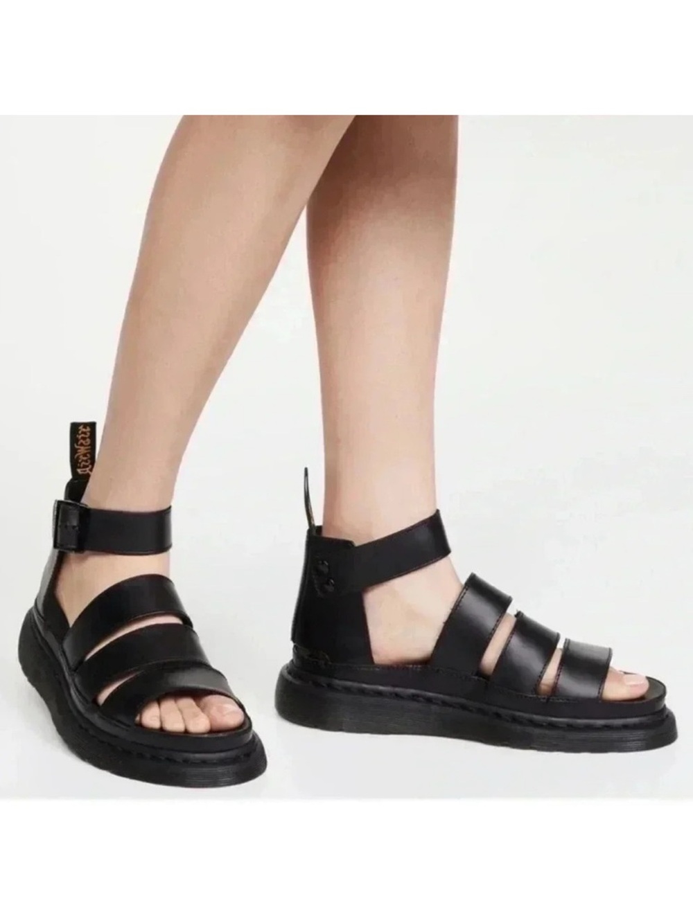 New! Dr. Martens CLARISSA II LEATHER STRAP SANDALS - 38 (US 7/7.5)